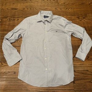 Vineyard Vines Men’s Performance Classic Fit Tucker Shirt, Micro-Gingham, Large